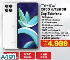 OMİ X600 4/128 GB CEP TELEFONU OMİ X600 4/128 GB CEP TELEFONU